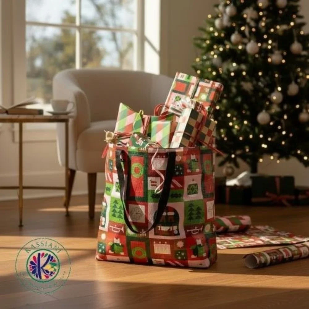 KEA VINTERFINT Christmas Storage Bags Set of 2 Multicolor‎ Reusable 17¾